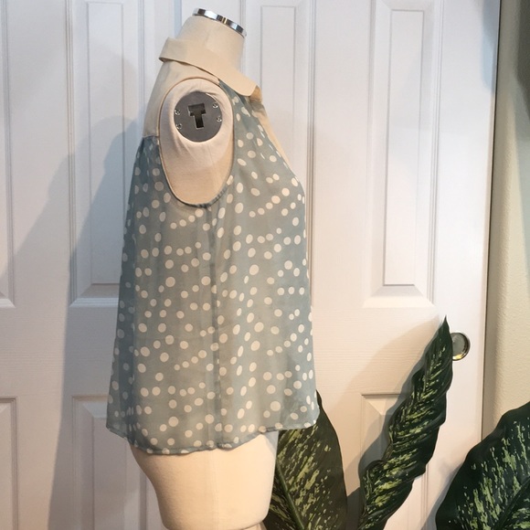 CHLOE K. Vintage polka dot sleeveless blouse - Picture 4 of 8